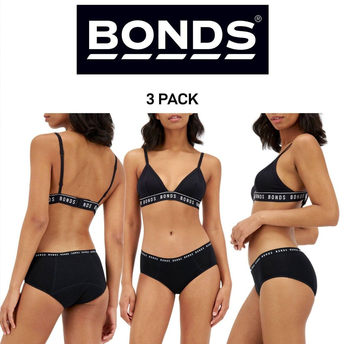 Bonds Womens Bloody Comfy Period Boyleg Heavy Flow Leak Proof Undies 3 Pack WTGM