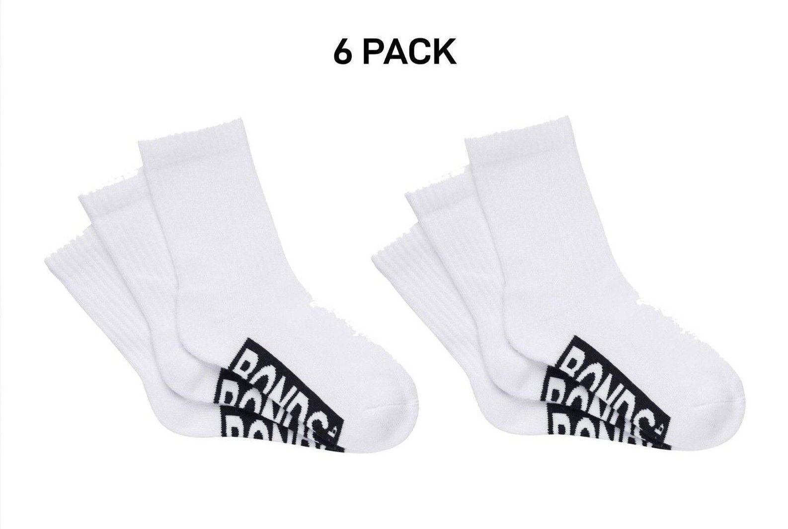 Bonds Kids Cushioned Crew Cushioned Smooth Toe Seams Socks 6 Pack RXUY3N