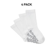 Bonds Kids Logo Light Crew Sock Soft Cotton Mesh Cooling 4 Pack RXVJ4N