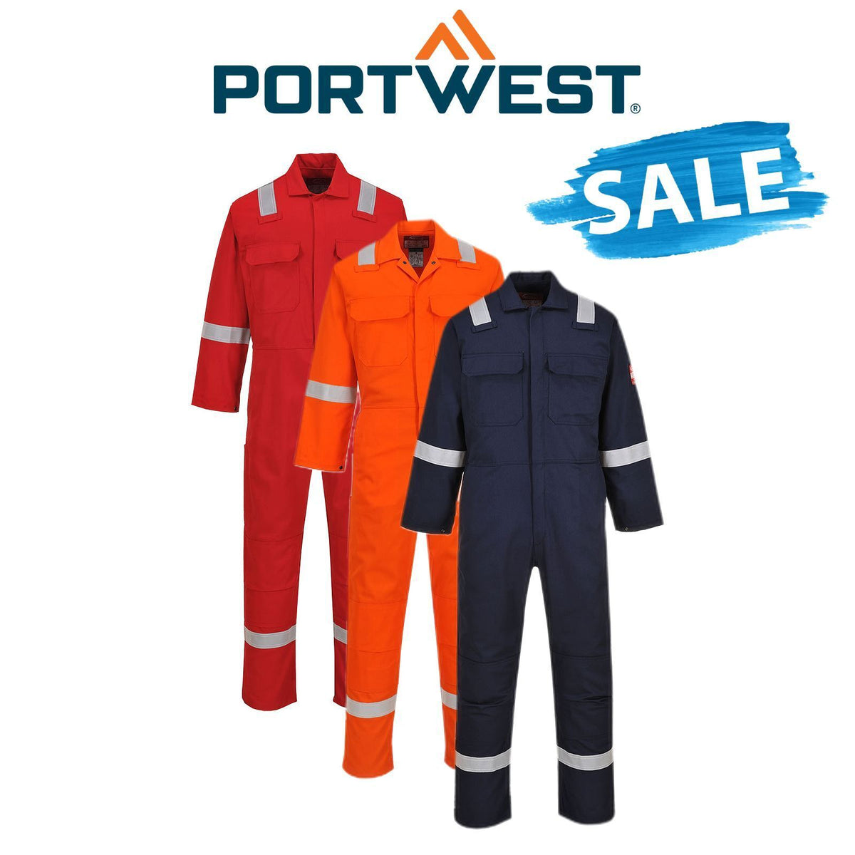 SALE Portwest Bizweld Iona Coverall Flame Resistant Reflective Tape Hi Vis BIZ5