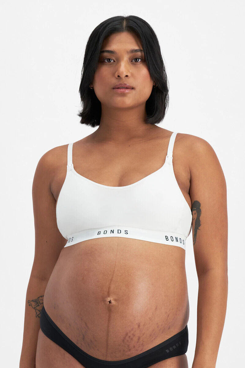 Bonds Womens Damn Dry Milk Leaks Scoop Crop Comfy Easy Feeding Clip 6 Pack YWQL