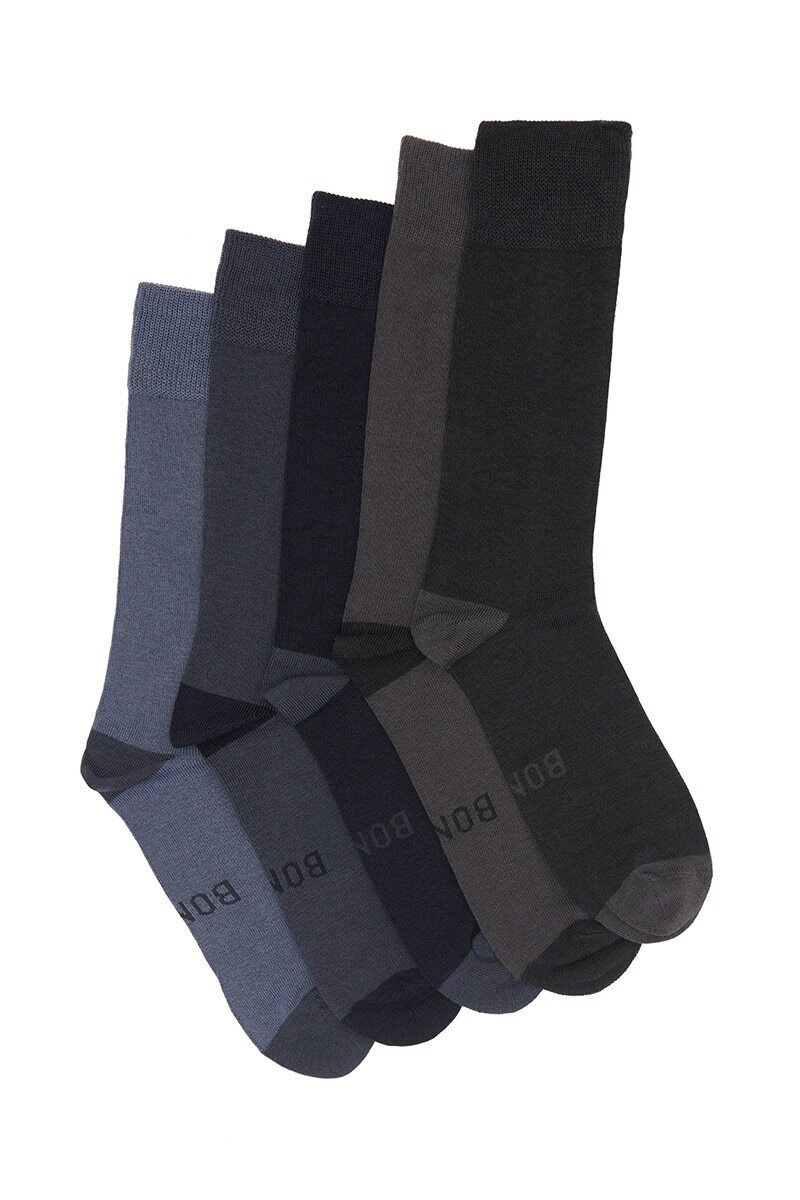 Bonds Mens Bamboo Crew Socks Fine Seams Comfy Toes & Ankle Support 6 Pack SZFQ5W