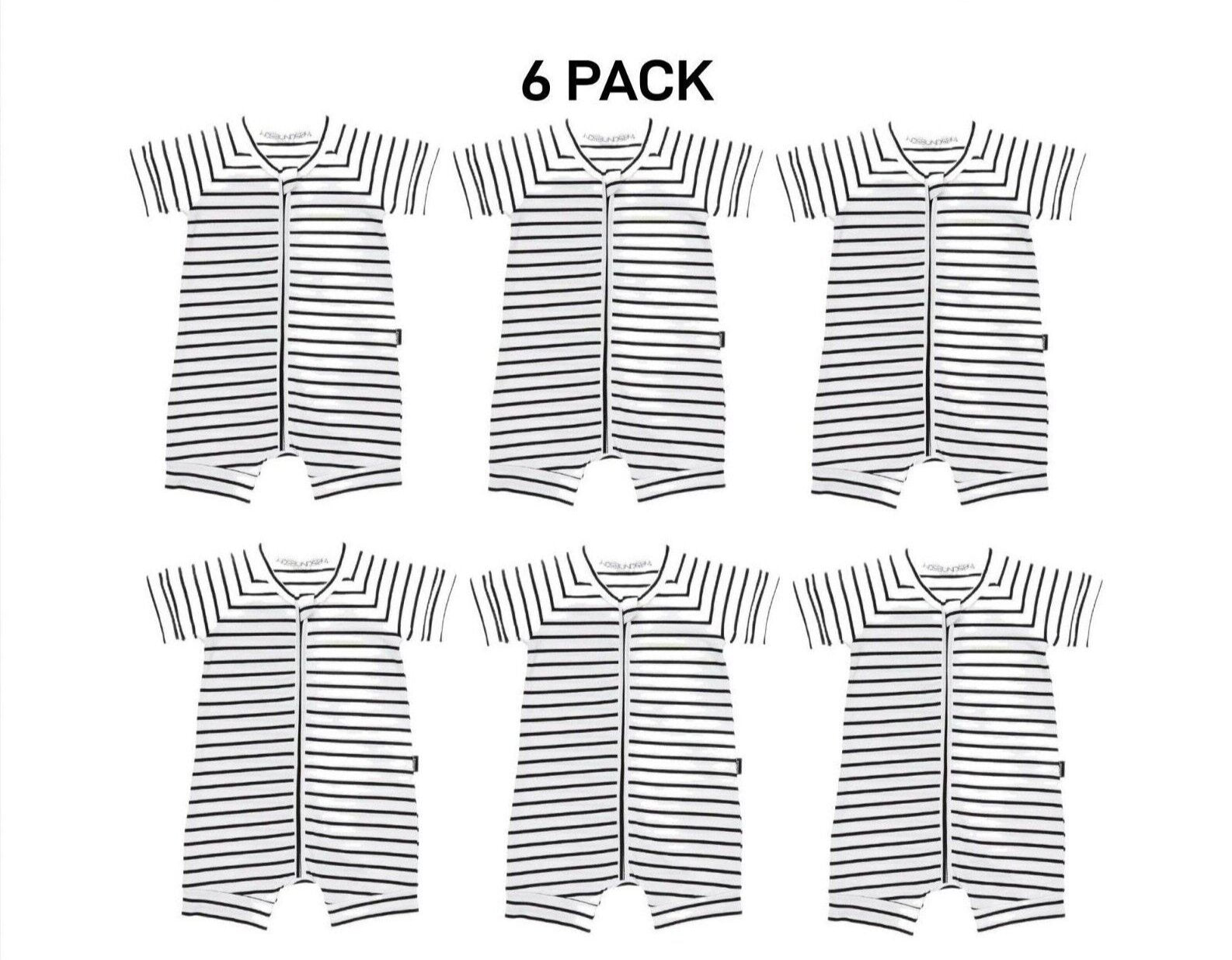Bonds Baby Zip Romper Wondersuit Soft Cotton for Warmth Weather 6 Pack BXNMA