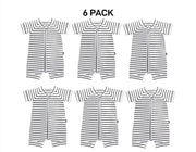 Bonds Baby Zip Romper Wondersuit Soft Cotton for Warmth Weather 6 Pack BXNMA