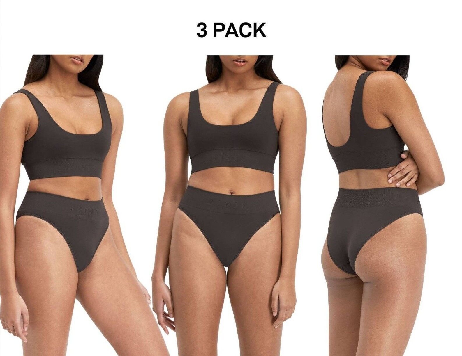 Bonds Womens Bases String Bikini Seamless Soft & Stretch Hi Waist 3 Pack WT4R