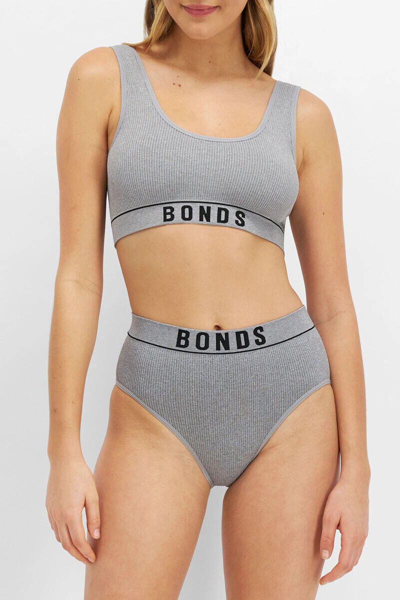 Bonds Womens Retro Rib Seamless Hi Hi Bikini High Waist & High Leg 6 Pack WU8FT