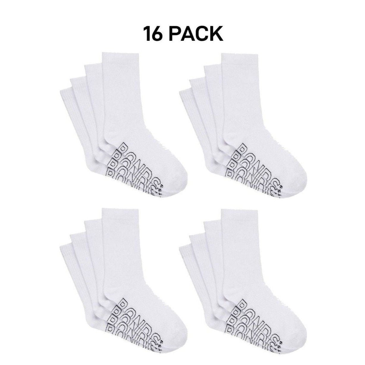 Bonds Mens Logo Lightweight Crew Cooling Zone Stay Put Fit Socks 16 Pack SXMY4N