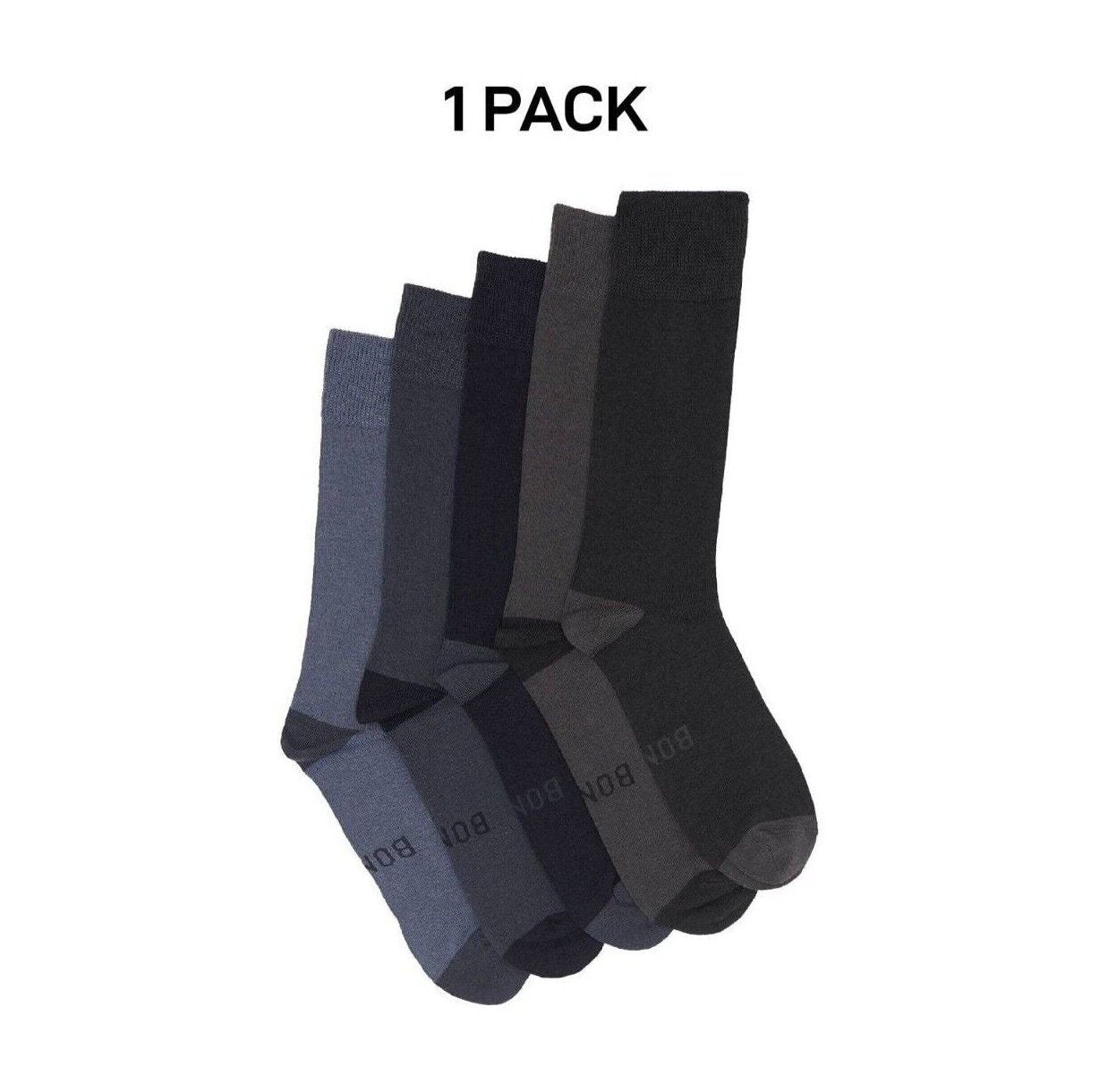 Bonds Mens Bamboo Crew Socks Fine Seams for Comfy Toes & Ankle Support SZFQ5W