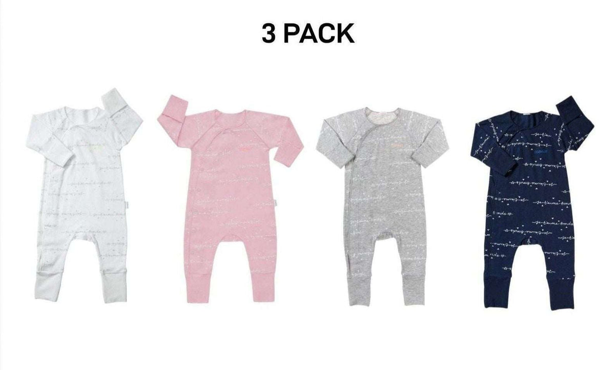 Bonds Baby Newbies Coverall Super Soft Cozysuit & Stretchable Fabic 3 Pack BXQBA