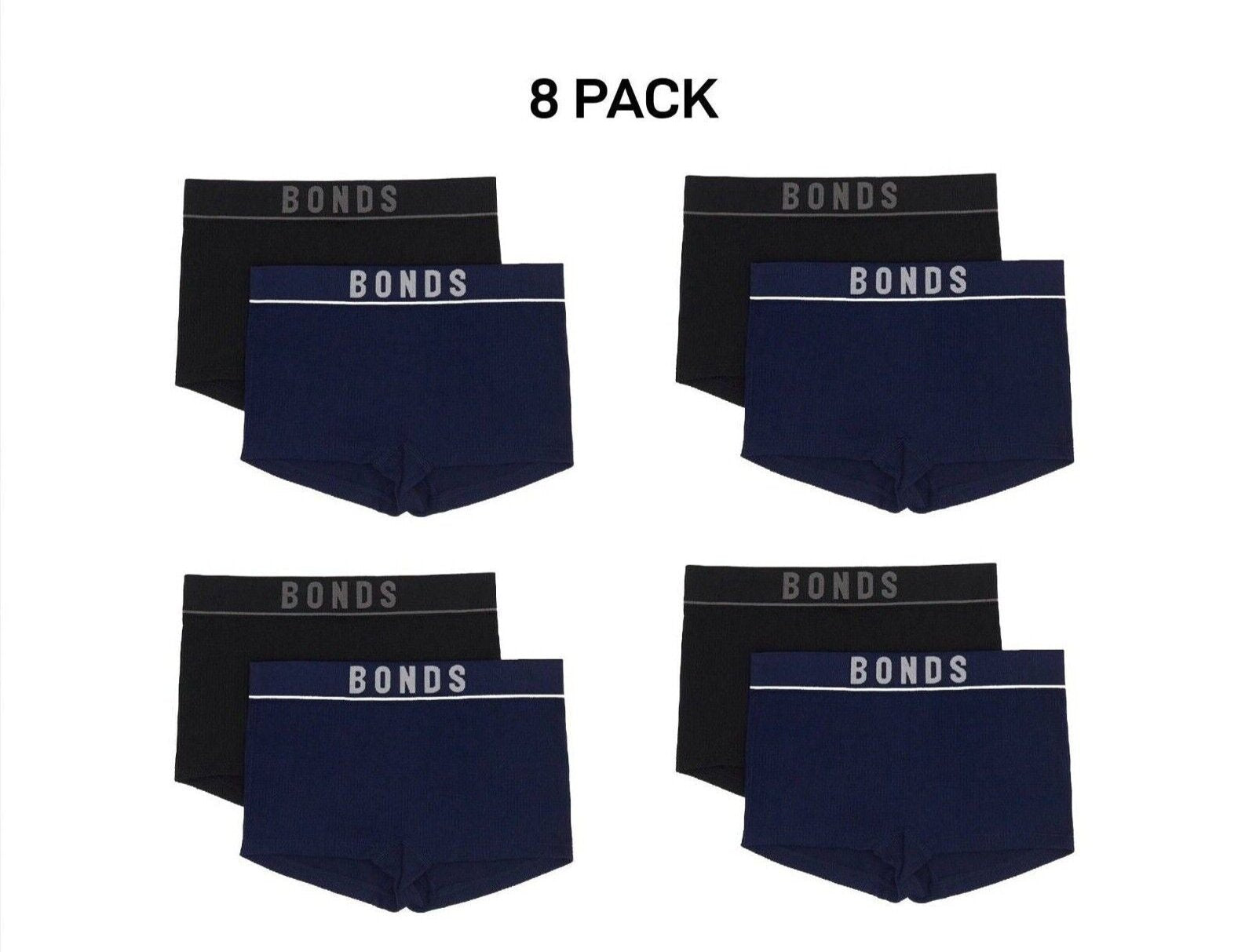 Bonds Girls Original Rib Shortie Soft Stretchy Ultimate Comfort 8 Pack UWLL2A