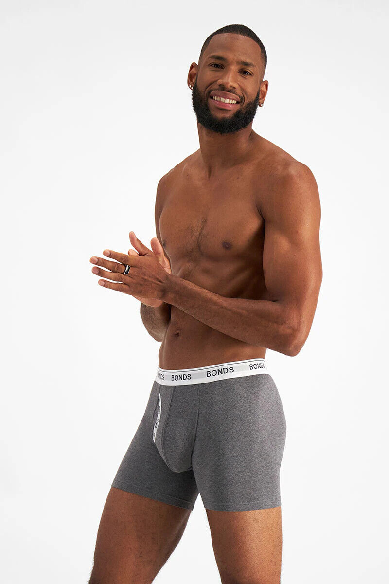 Bonds Mens Guyfront Mid Trunk Signature Fly Opening Seamfree Side 12 Pack MWXB3A