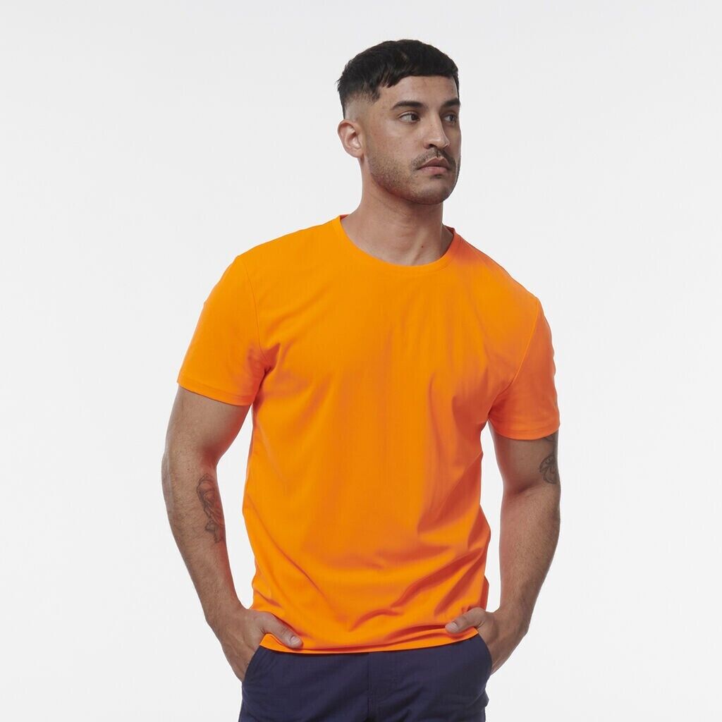 FATHER'S DAY SALE! KingGee Mens HI Vis Crew Shirt Reflective Sleeve Tee K54034