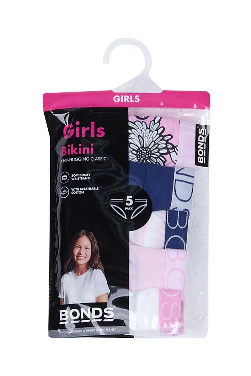 Bonds Girls Bikini Soft and Stretchy Perfect Everyday Coverage 15 Pack UWNV5A