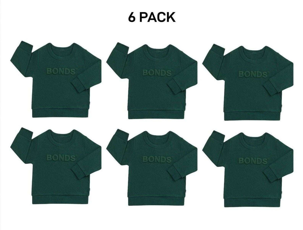 Bonds Baby Tech Sweats Pullover Ultimate Warm Comfort Sporty Style 6 Pack KVQTA