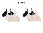 Bonds Girls Hipster Scoop Crop Supreme Support & Modesty Bra 6 Pack UXAY3A