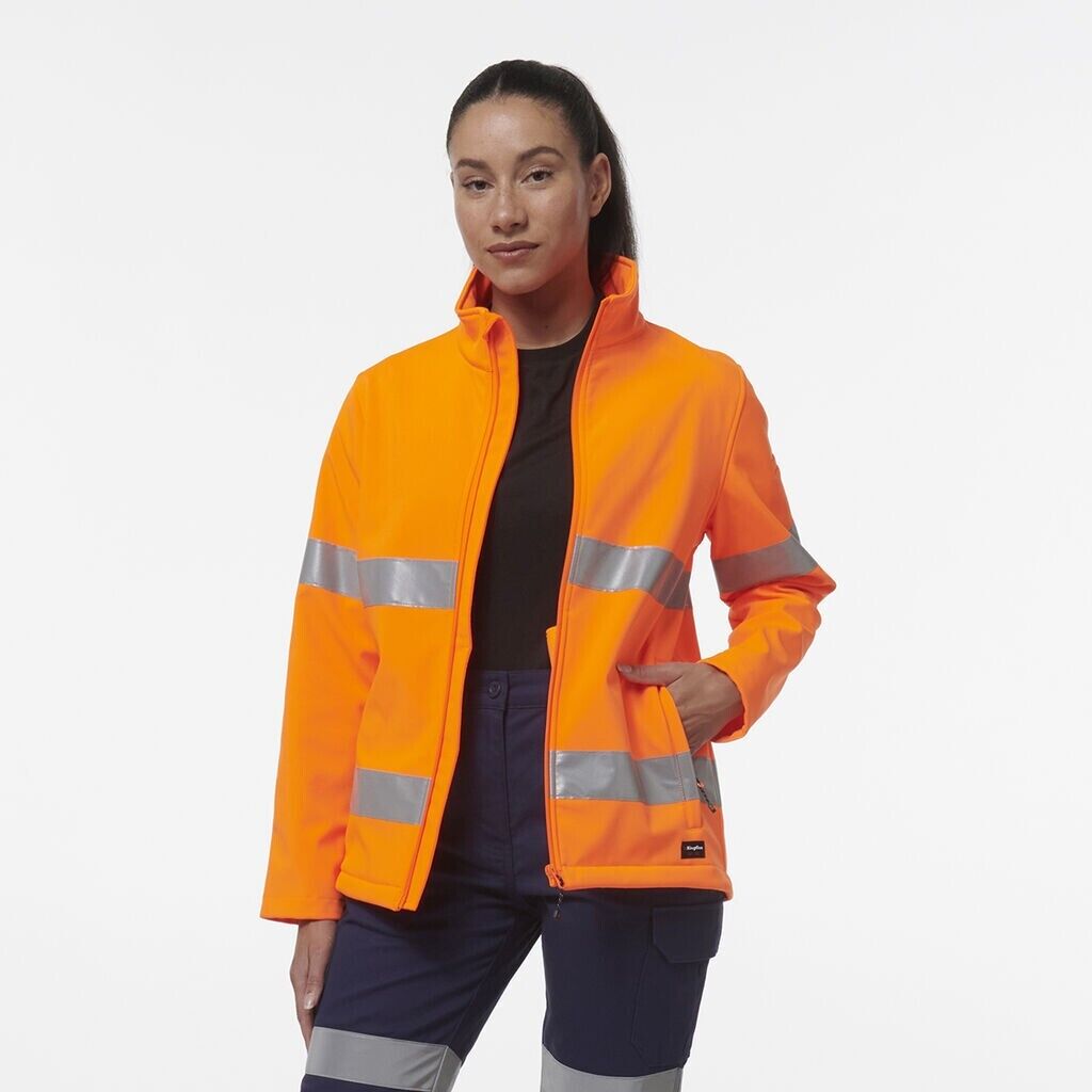 KingGee Womens 2 Packs Reflective Stretch Softshell Safety Work Jacket K45007