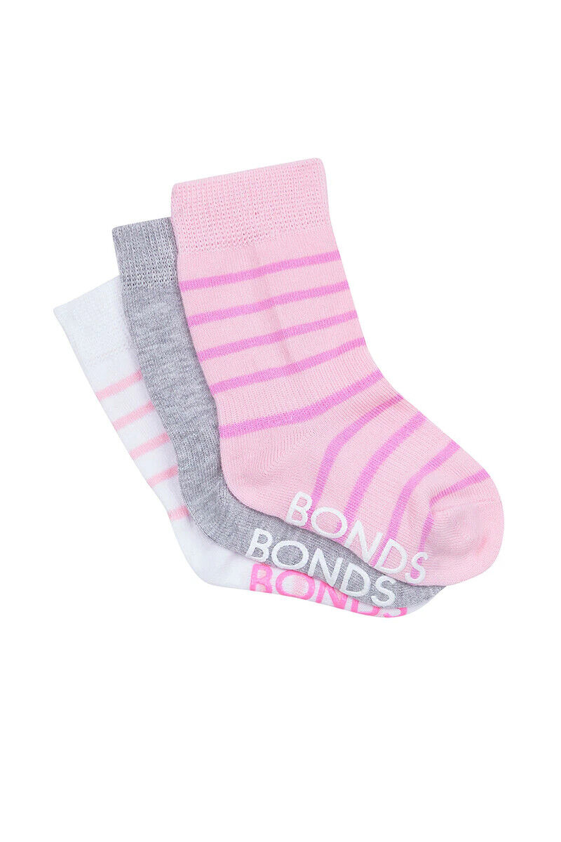 Bonds Baby Stay On Crew Socks with Grippy Soles Breathable Cotton 12 Pack RXQ33N