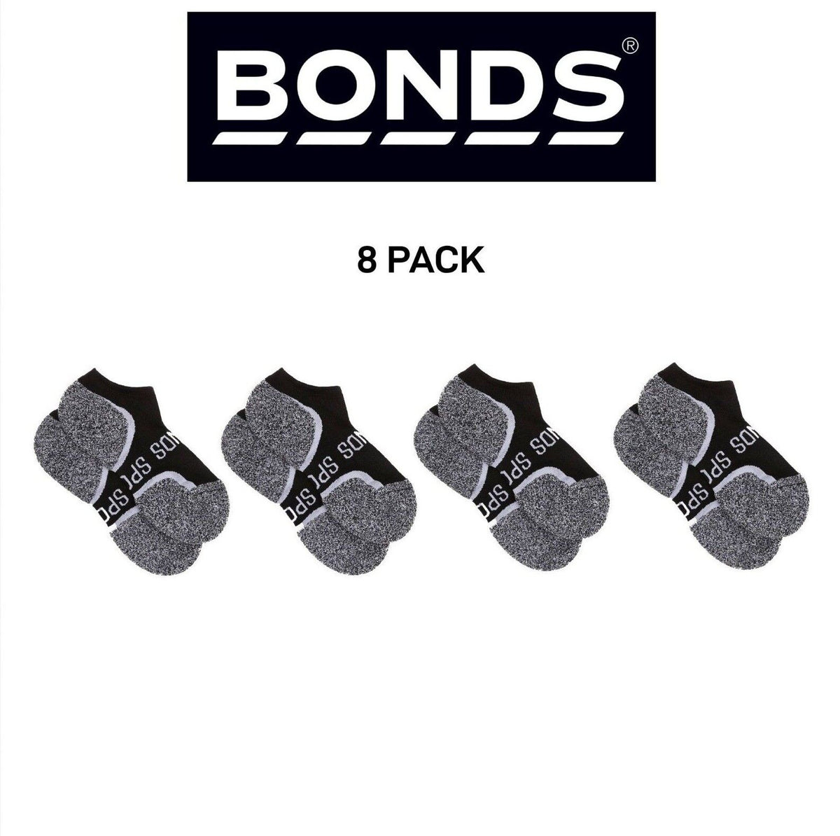 Bonds Womens Ultimate Comfort Low Cut Extra Heel & Toe Cushioning 8 Pack LXWA2N