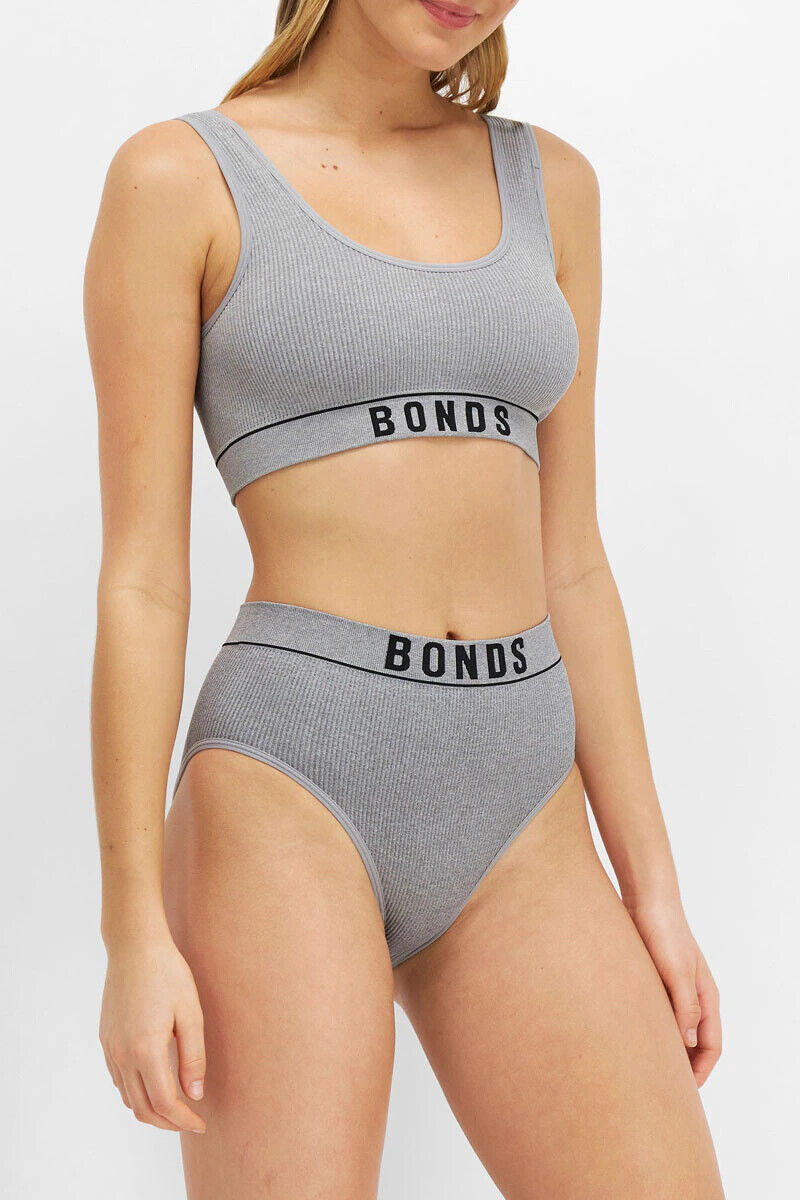 Bonds Womens Retro Rib Hi Hi Bikini Smooth Comfy Stretchable Knit WU8FA