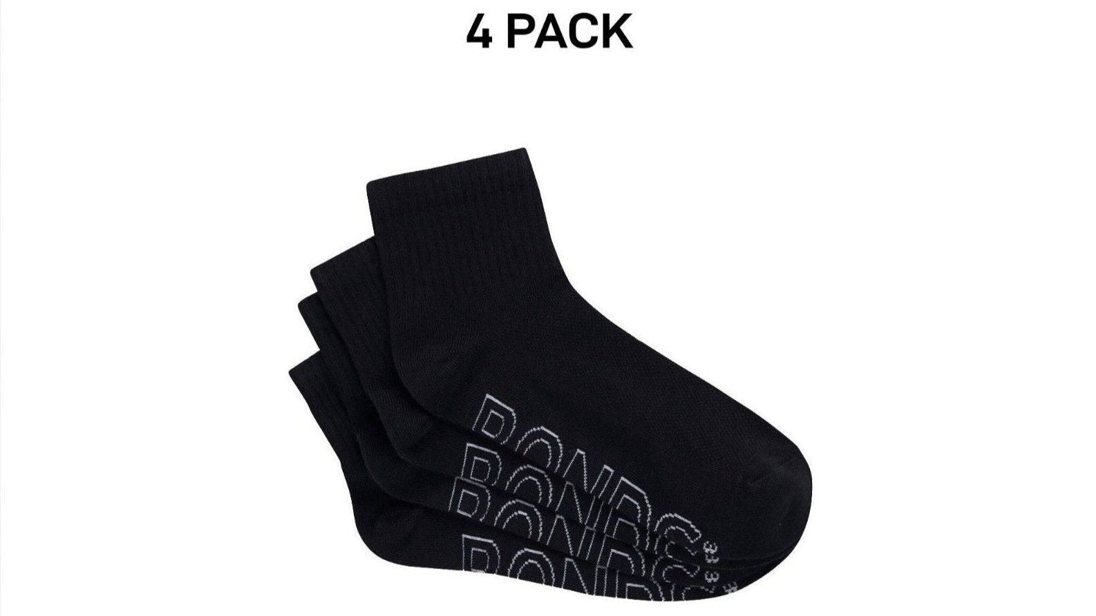 Bonds Womens Logo Lightweight Quarter Crew Mesh Cooling Zones 4 Pack LXPM4N