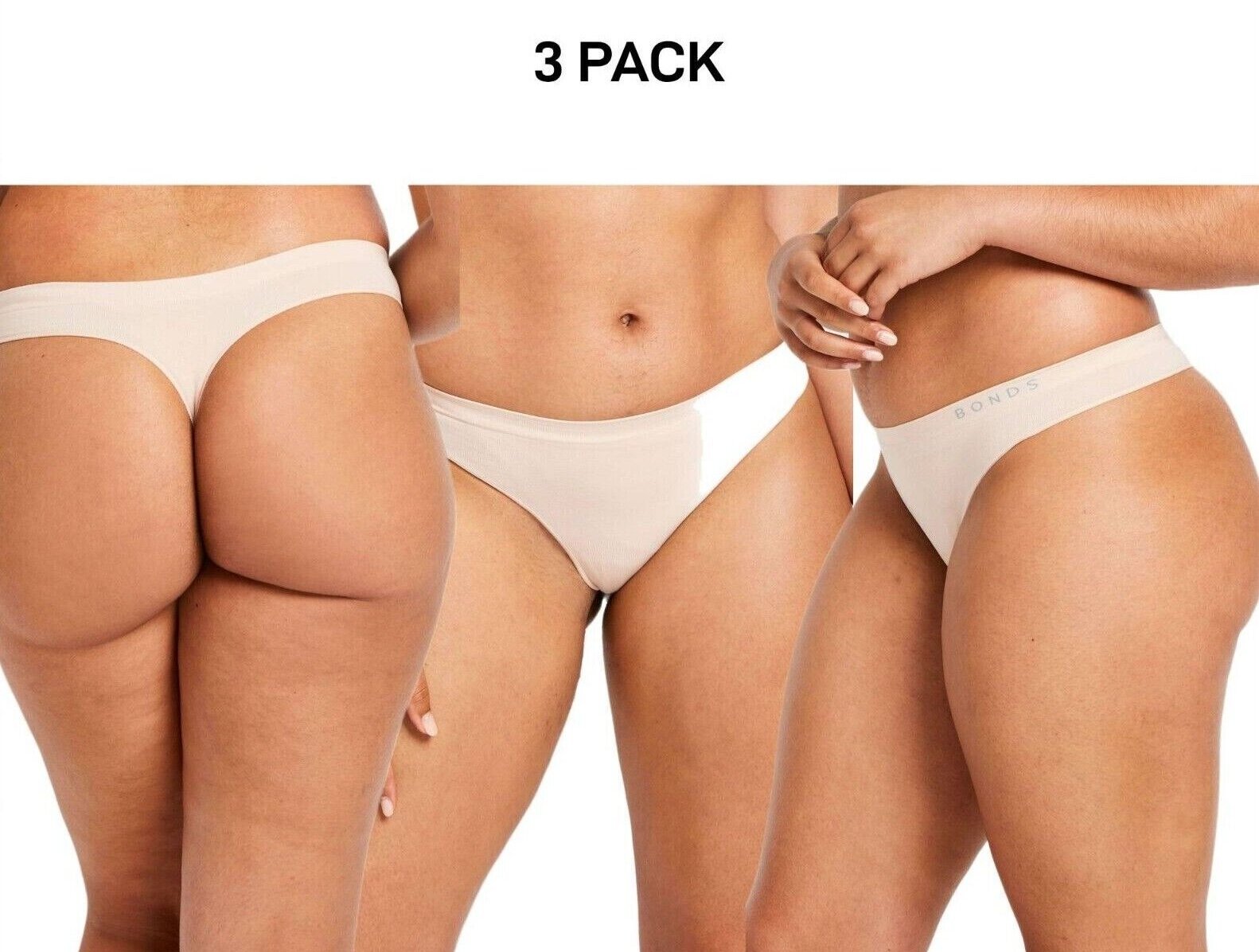 Bonds Womens Comfytails Side Seamless Gee Cool Comfortable Brief 3 Pack WWGEA