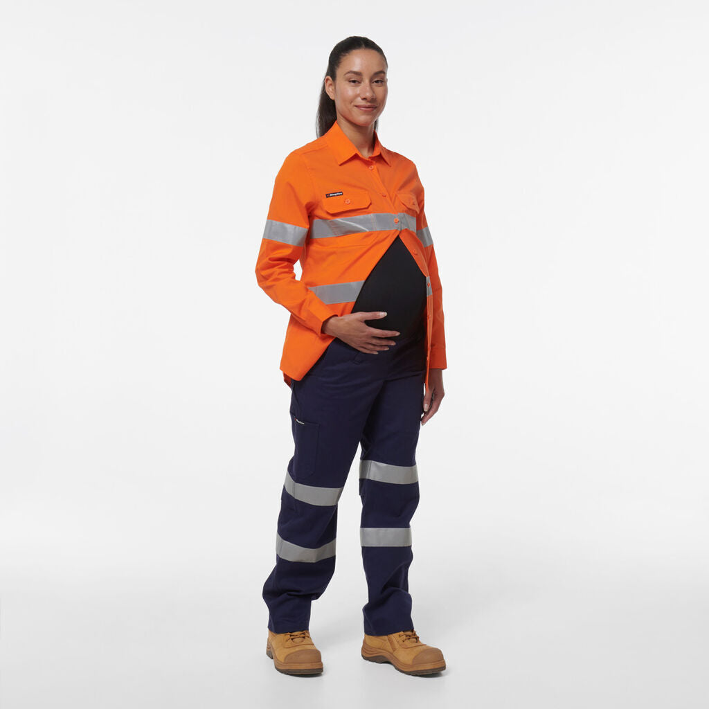 KingGee Womens Safety WorkCool Maternity Reflective Bio Motion Pant K43007-Collins Clothing Co