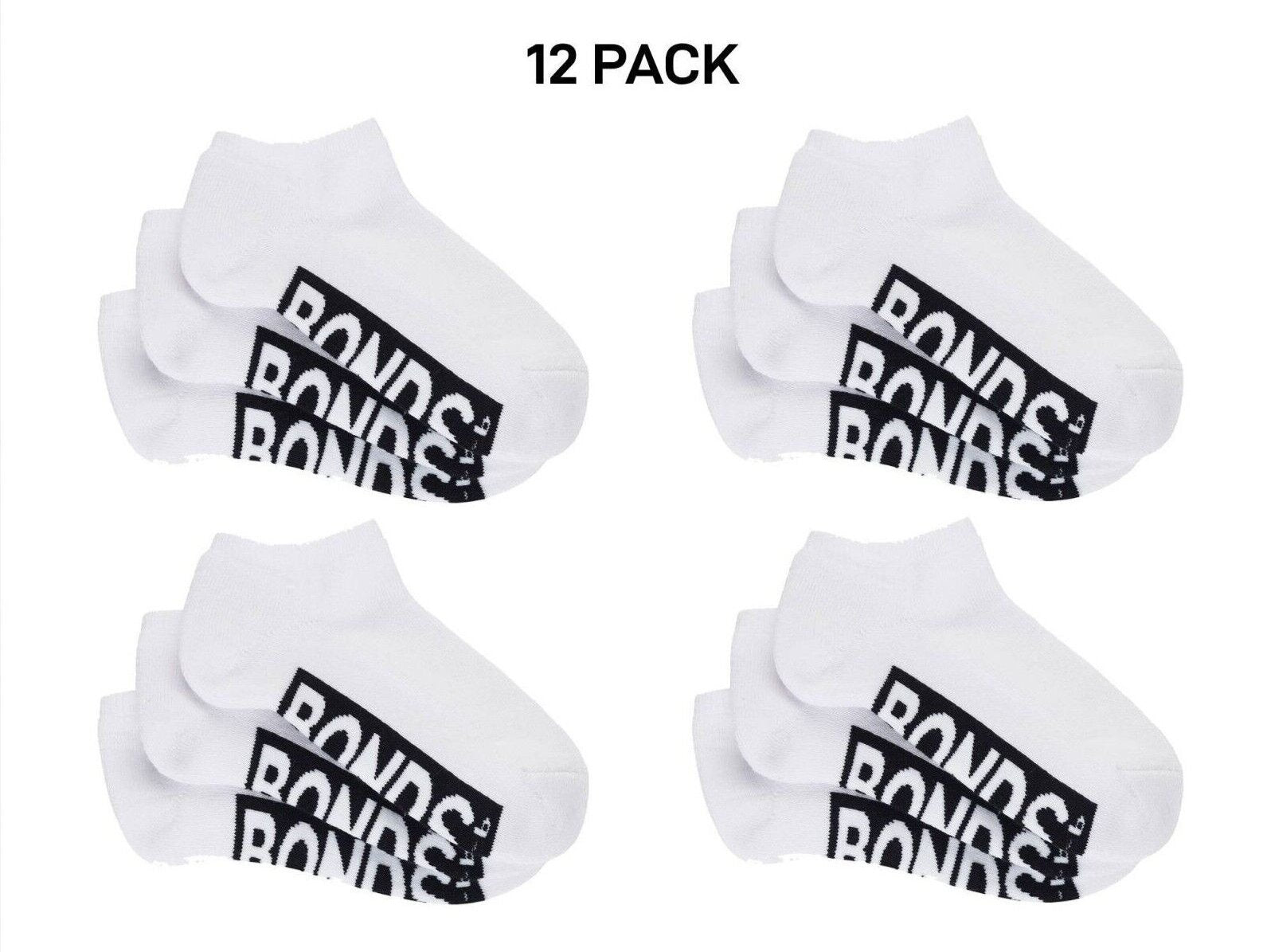 Bonds Kids Cushioned Low Cut Mesh Cooling Zone Cotton Sock 12 Pack RXVQ3N
