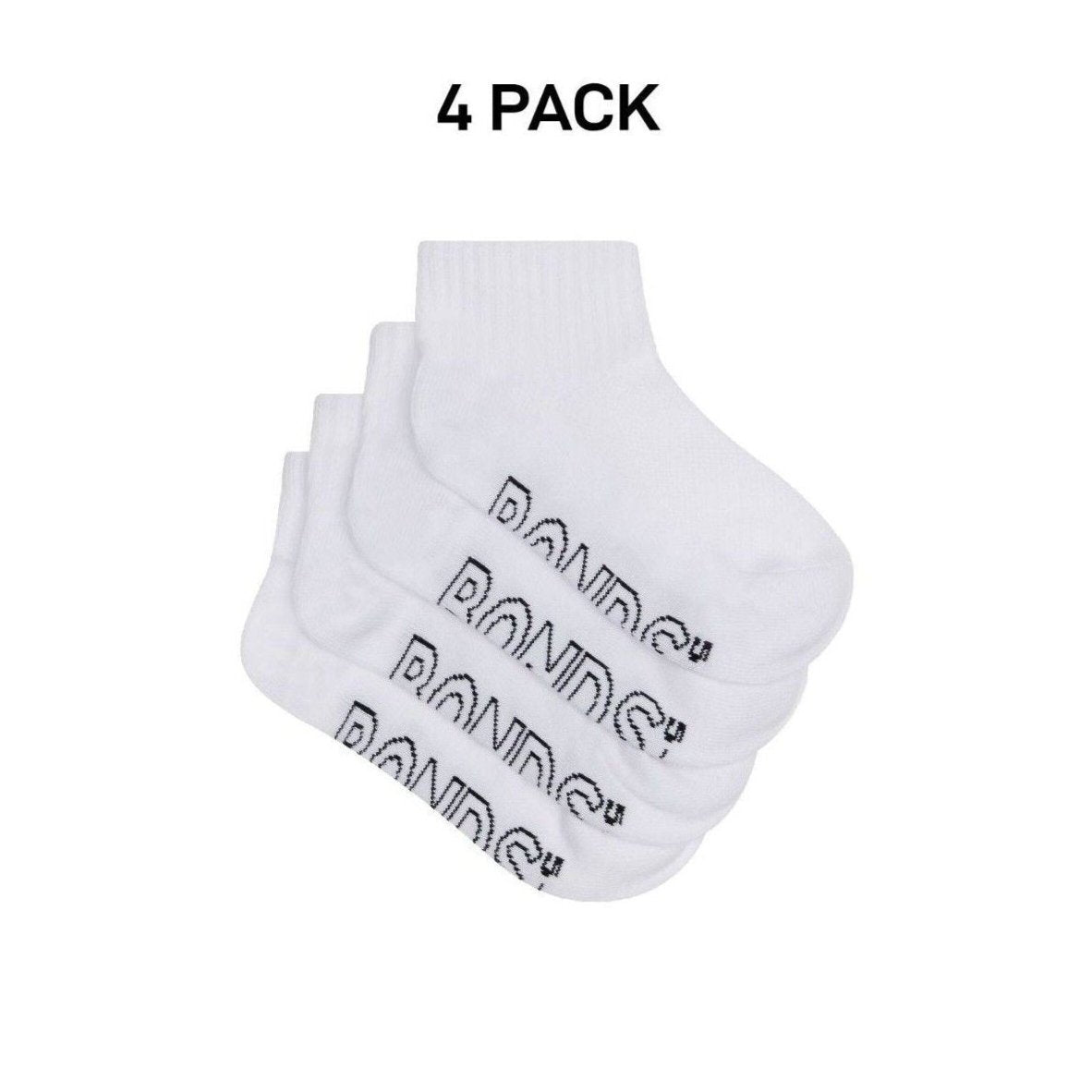 Bonds Kids Logo Light Quarter Crew Lightweight and Breathability 4 Pack RXUT4N