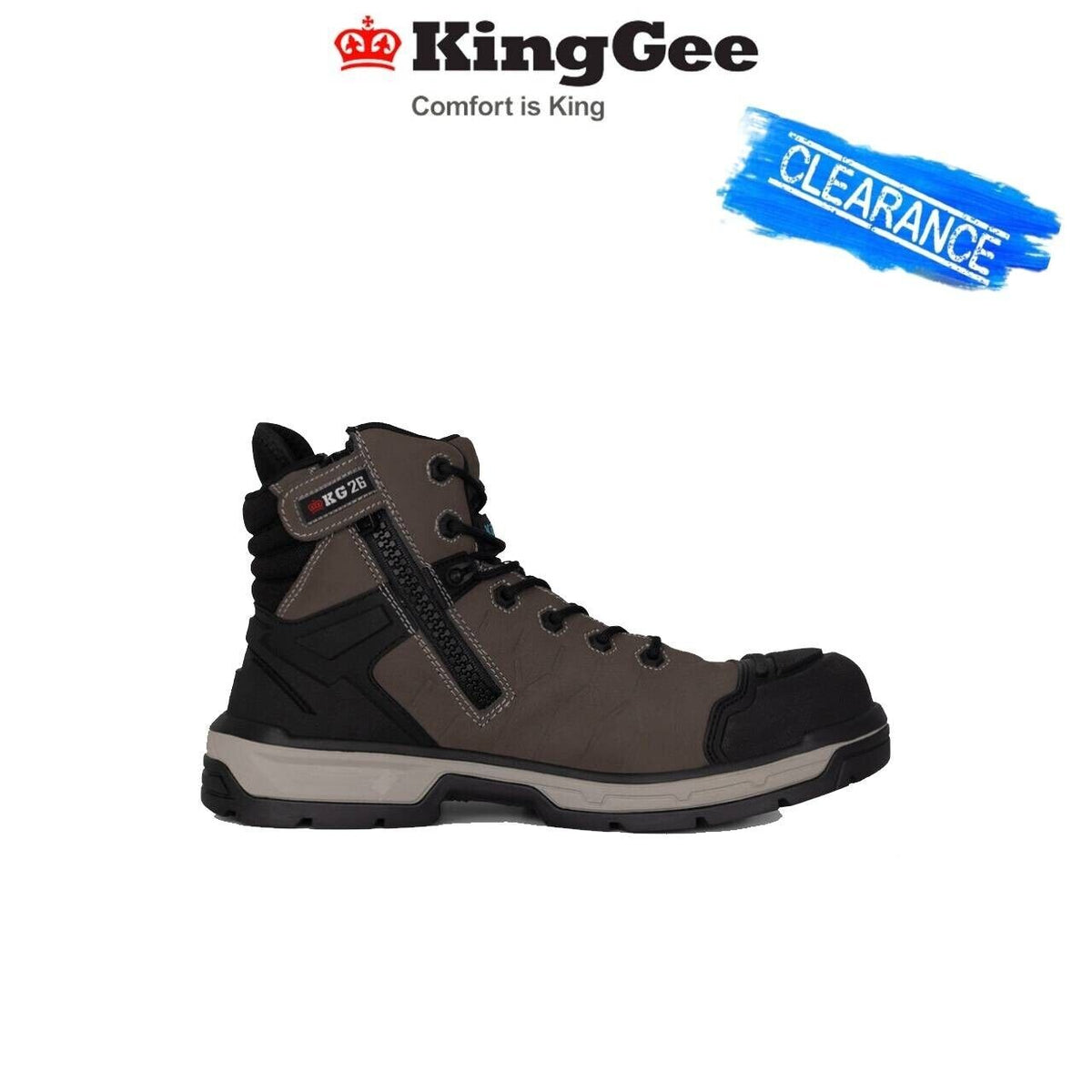 CLEARANCE! KingGee Mens Quantum Premium Quality Boots Leather Safety Work K27120