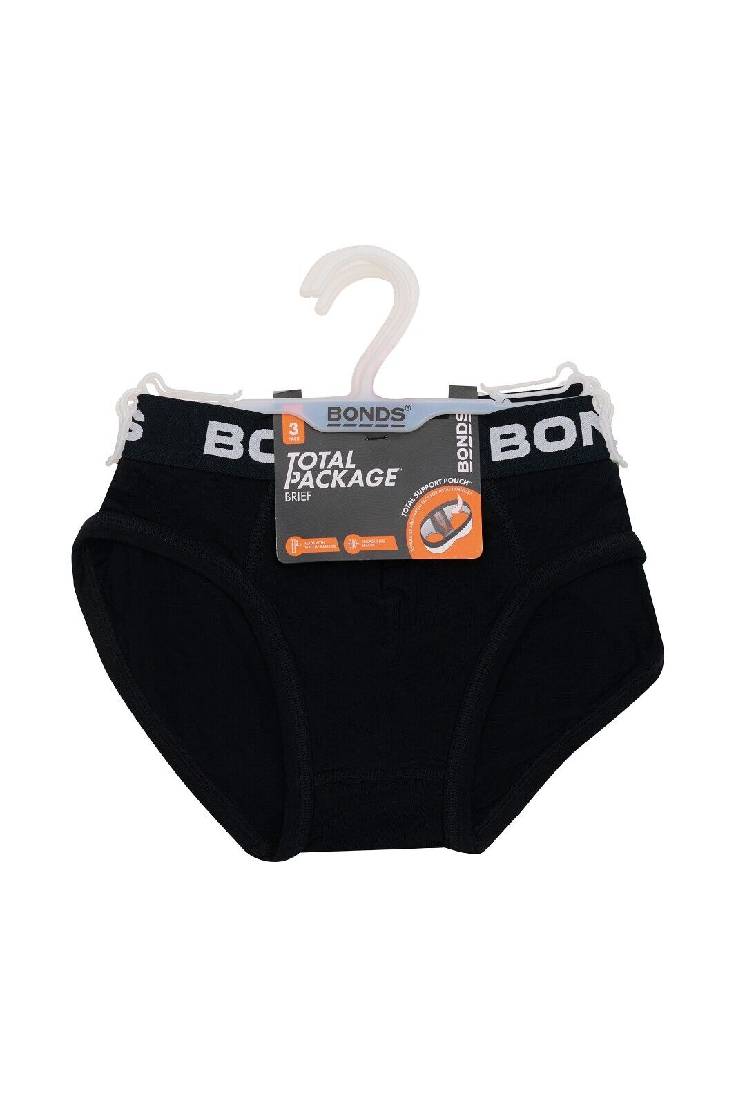 Bonds Mens Total Package Brief Moisture Wicks & Anti Chafe Panel 6 Pack MWF73A