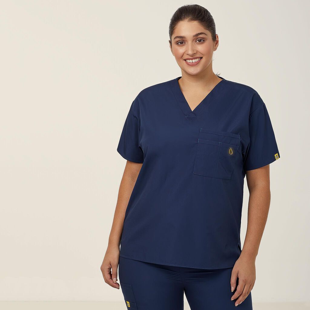 NNT Unisex Wonderwink 4 Pack Origins Pocket V Neck Scrub Top Alpha CATRE4-Collins Clothing Co