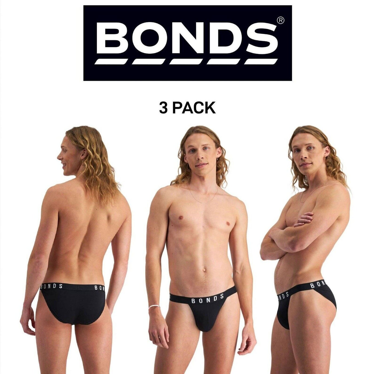 Bonds Mens Originals Dynamite Ultimate Comfort & Super Soft Cotton 3 Pack MWAX