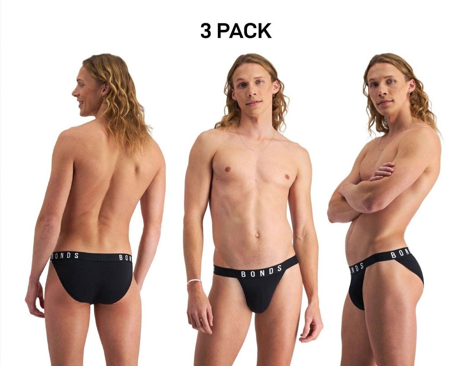 Bonds Mens Originals Dynamite Ultimate Comfort & Super Soft Cotton 3 Pack MWAX