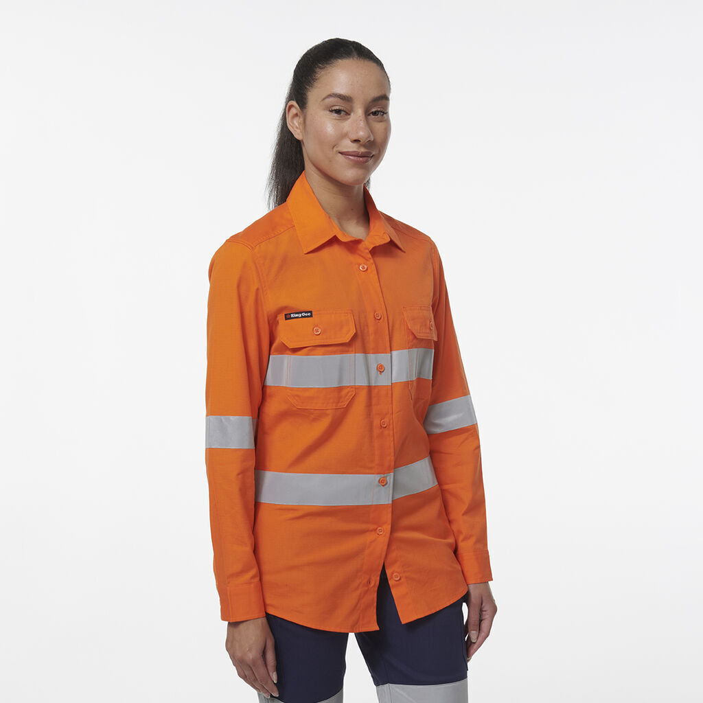 KingGee Womens Workcool Vented Reflective Shirt K44231-Collins Clothing Co