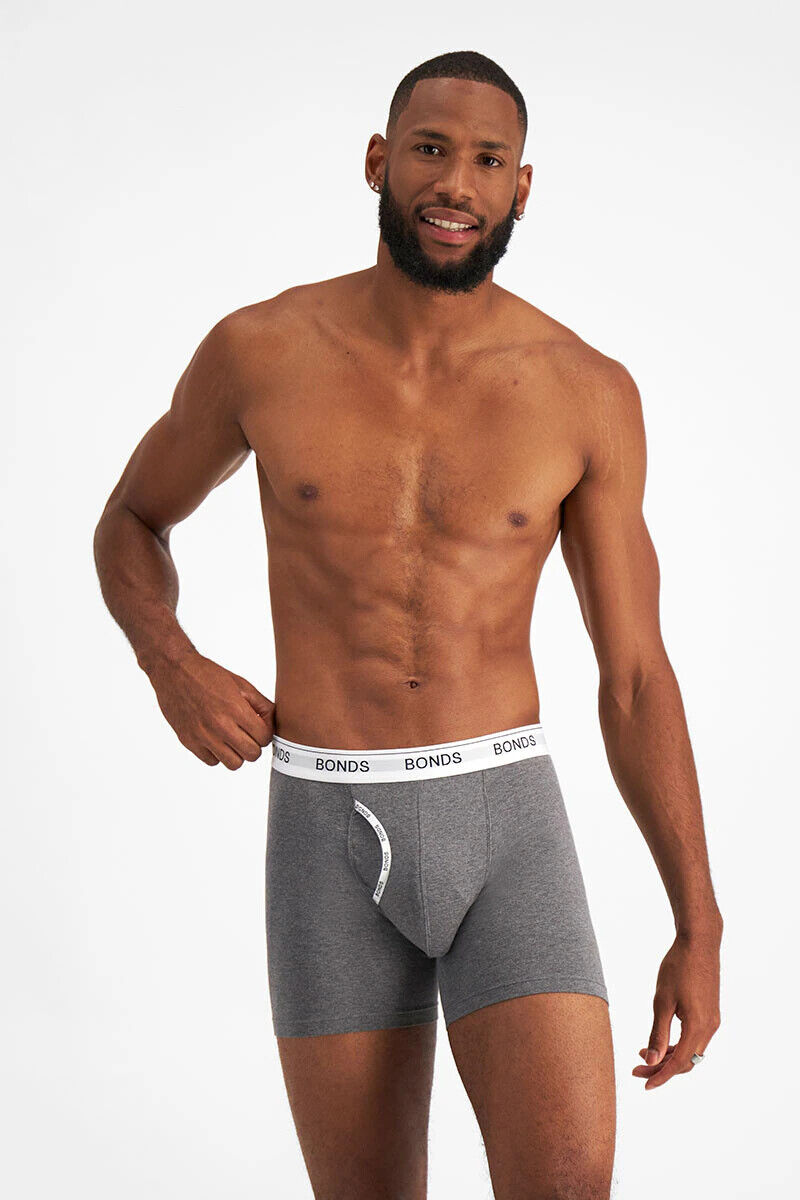 Bonds Mens Guyfront Mid Trunk Signature Fly Opening Seamfree Side 12 Pack MWXB3A