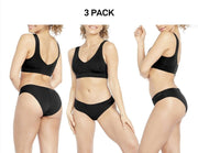 Bonds Womens Invisi Freecuts Bikini Medium Coverage Bikini Shape 3 Pack WU3T