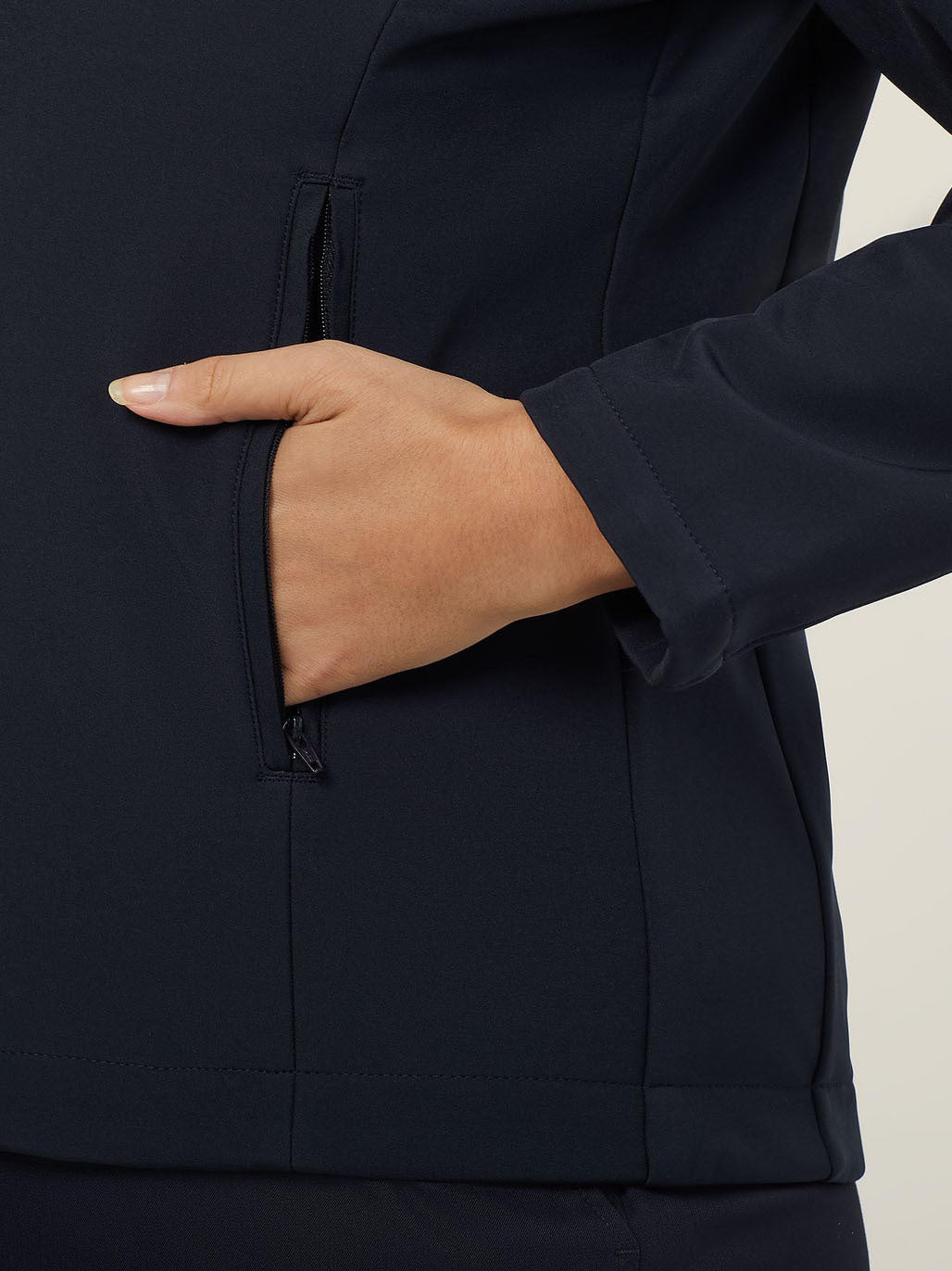 Womens NNT Warm Fleece Bonded Fleece Zip Jacket Black Navy Business Smart CAT1ET