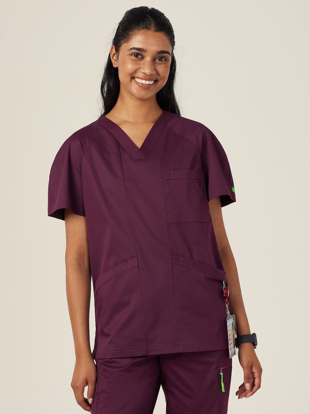 NNT Uniform Unisex Next Gen Anti Bacterial Carl Scrub Top V-neck Nurse Work CATRFV