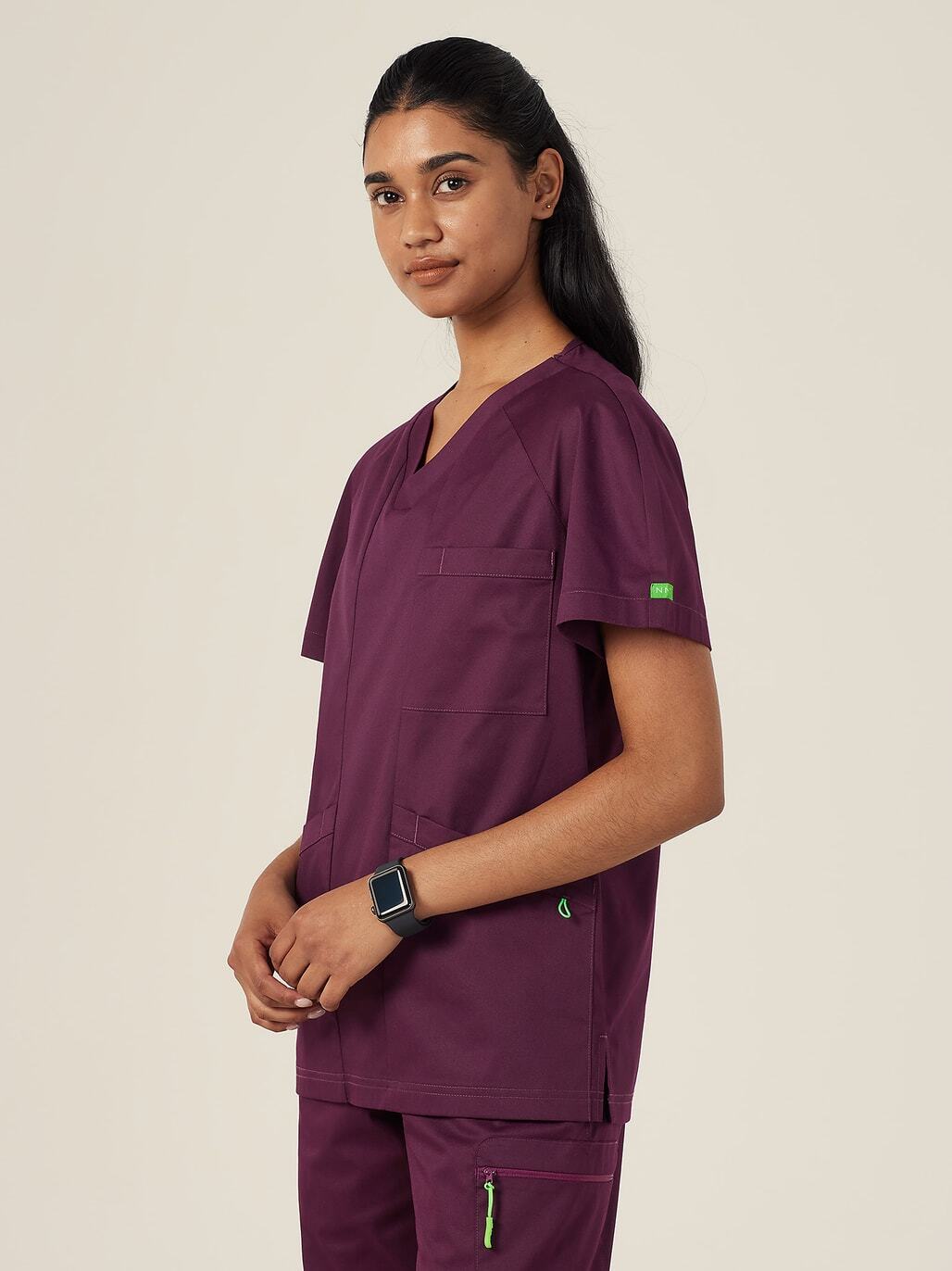 NNT Uniform Unisex Next Gen Anti Bacterial Carl Scrub Top V-neck Nurse Work CATRFV