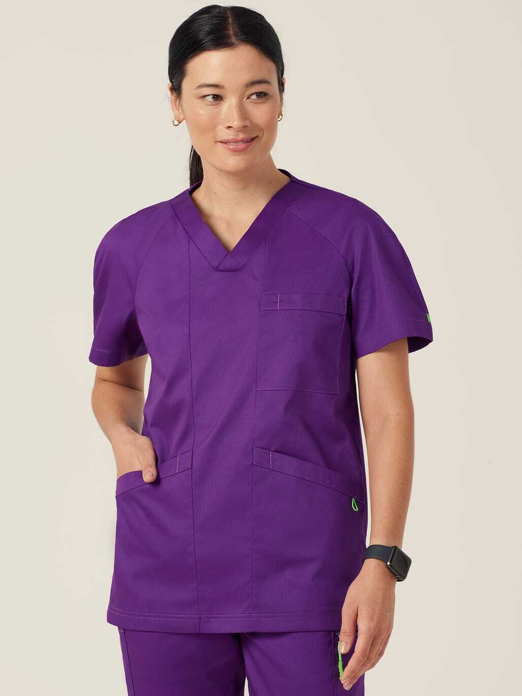 NNT Uniform Unisex Next Gen Anti Bacterial Carl Scrub Top V-neck Nurse Work CATRFV