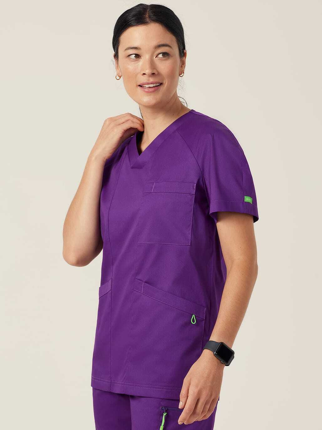 NNT Uniform Unisex Next Gen Anti Bacterial Carl Scrub Top V-neck Nurse Work CATRFV