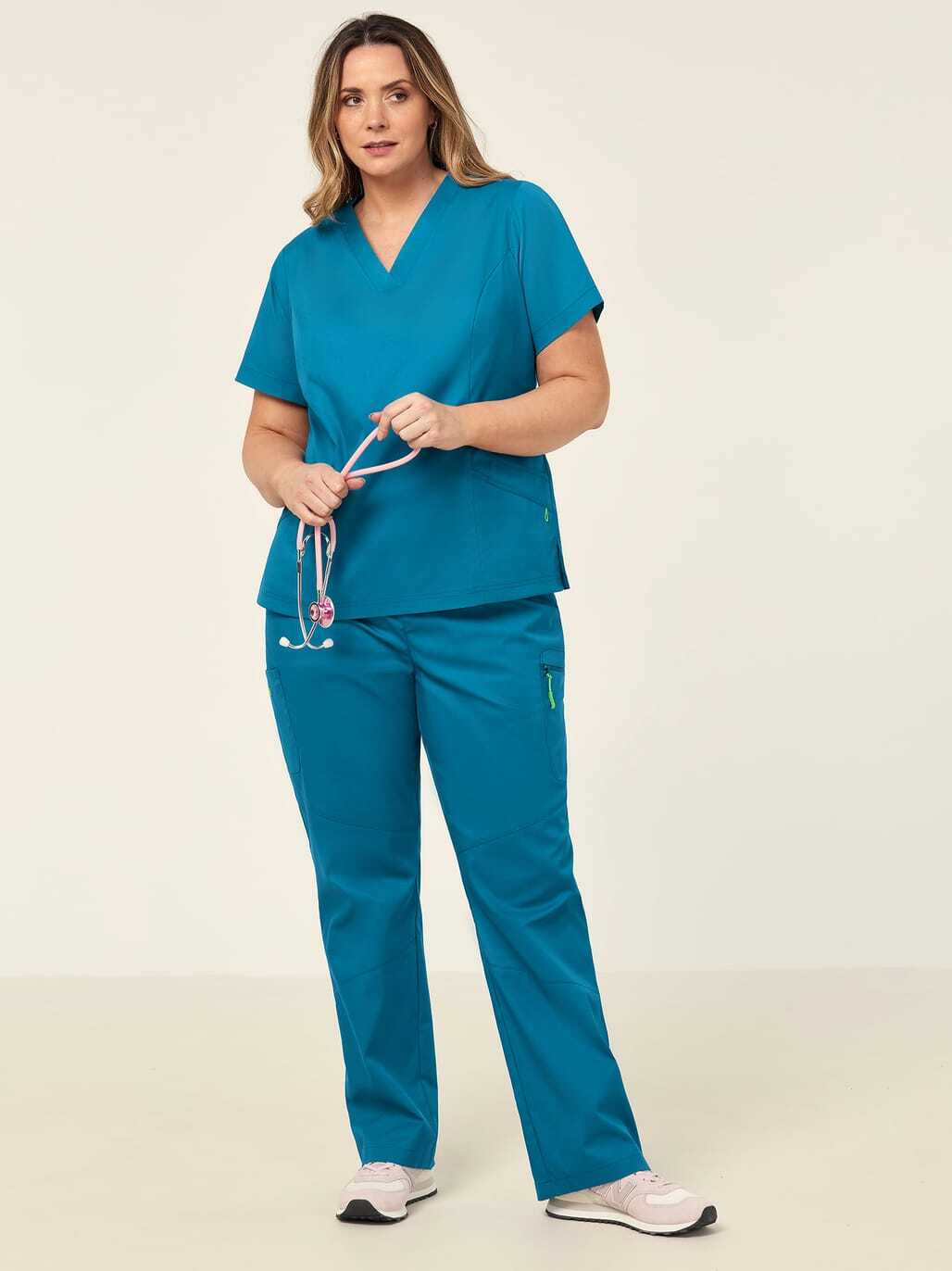 NNT Uniform Womens Next Gen Antibacterial Florence Scrub Top V Neck Nurse CATULM