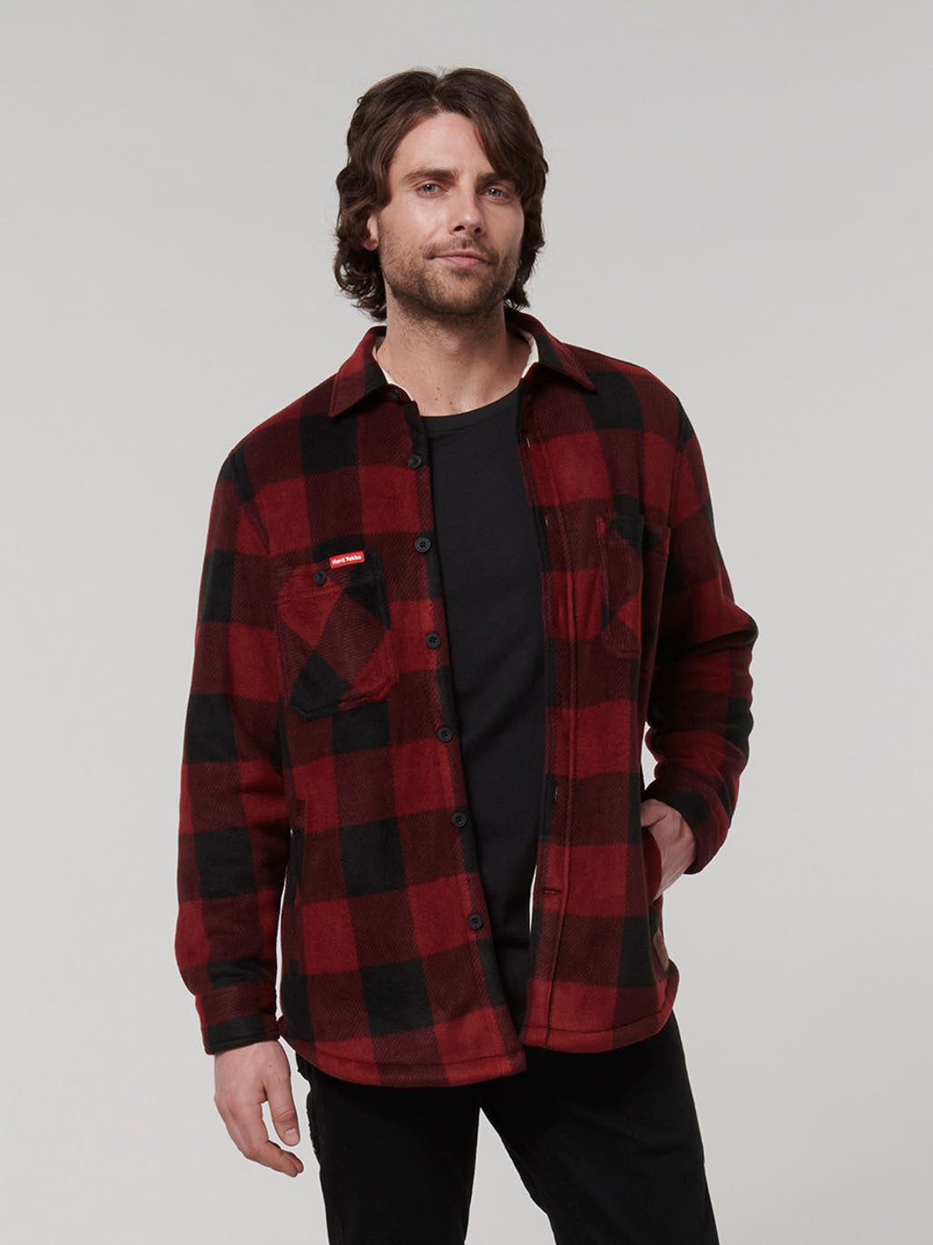 WINTER SALE! Hard Yakka Legends Sherpa Fleece Jacket Free Beanie Work Y06518