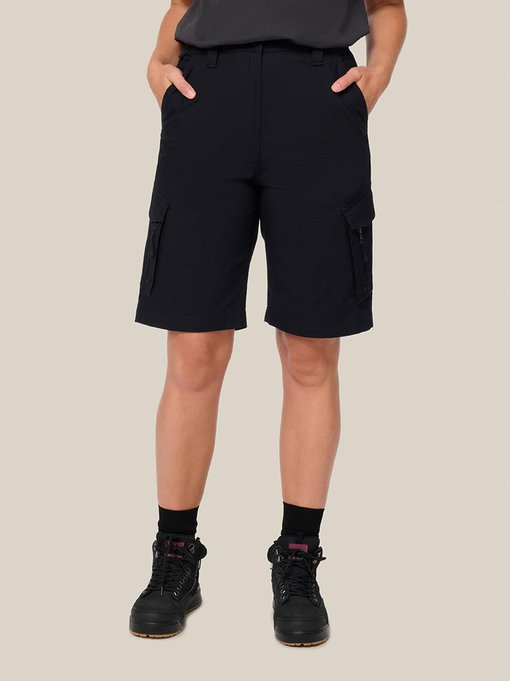 Hard Yakka Womens Edge Ripstop Work Shorts Stretch Cargo Shorts Y08202