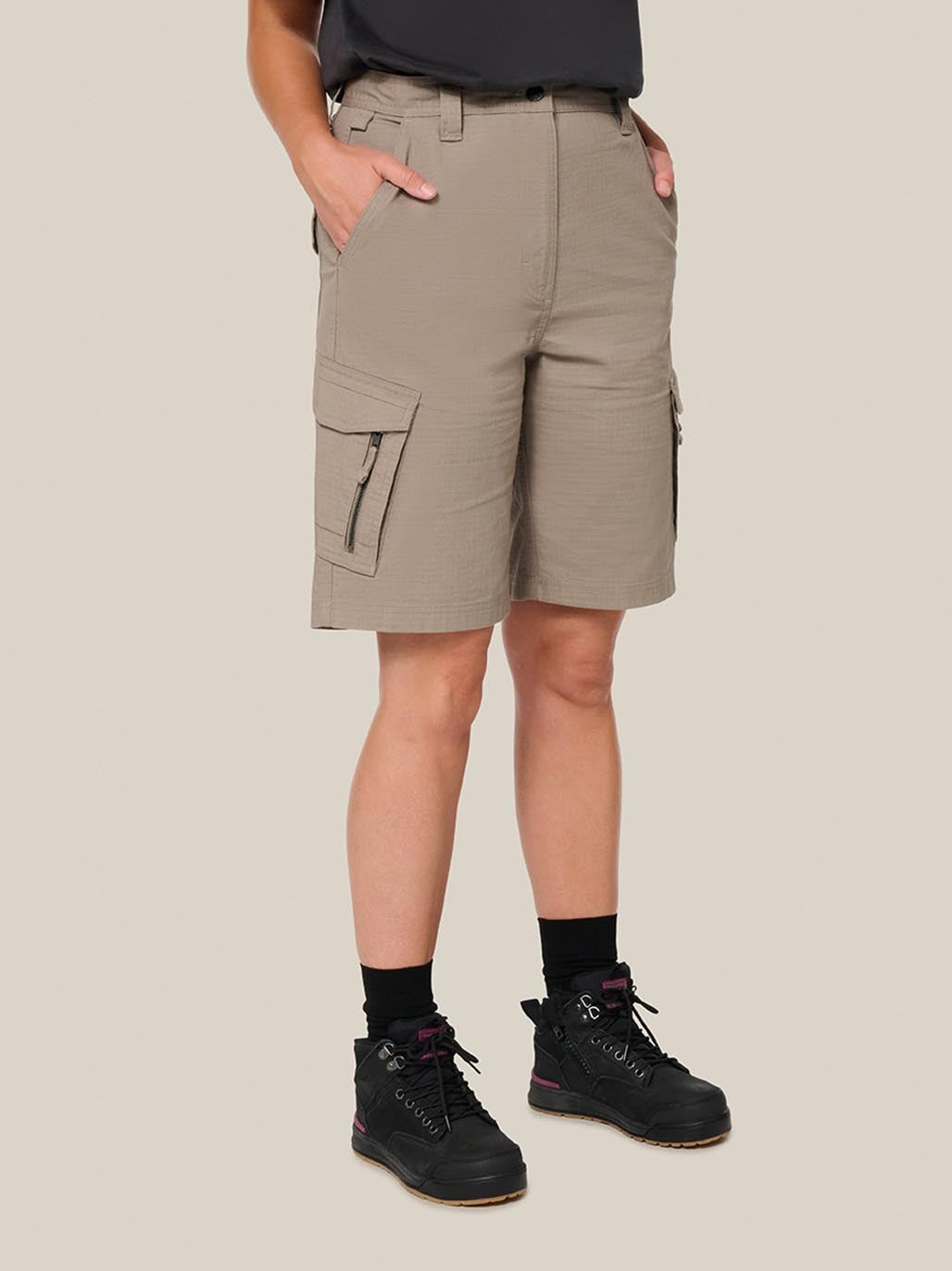 Hard Yakka Womens Edge Ripstop Work Shorts Stretch Cargo Shorts Y08202