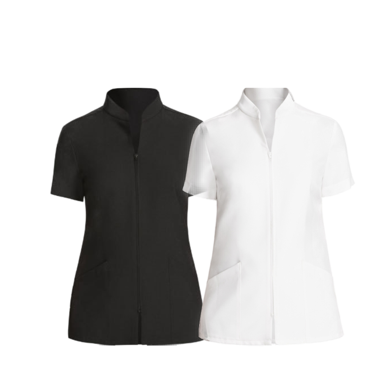 NNT Womens Zip Front Tunic Formal Comfortable Classic Fit Business Shirts CATU68-Collins Clothing Co