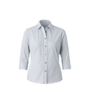 NNT Womens Cotton Formal Stripe 3/4 Sleeve Tuck Shirt Business Shirts CAT4LC-Collins Clothing Co