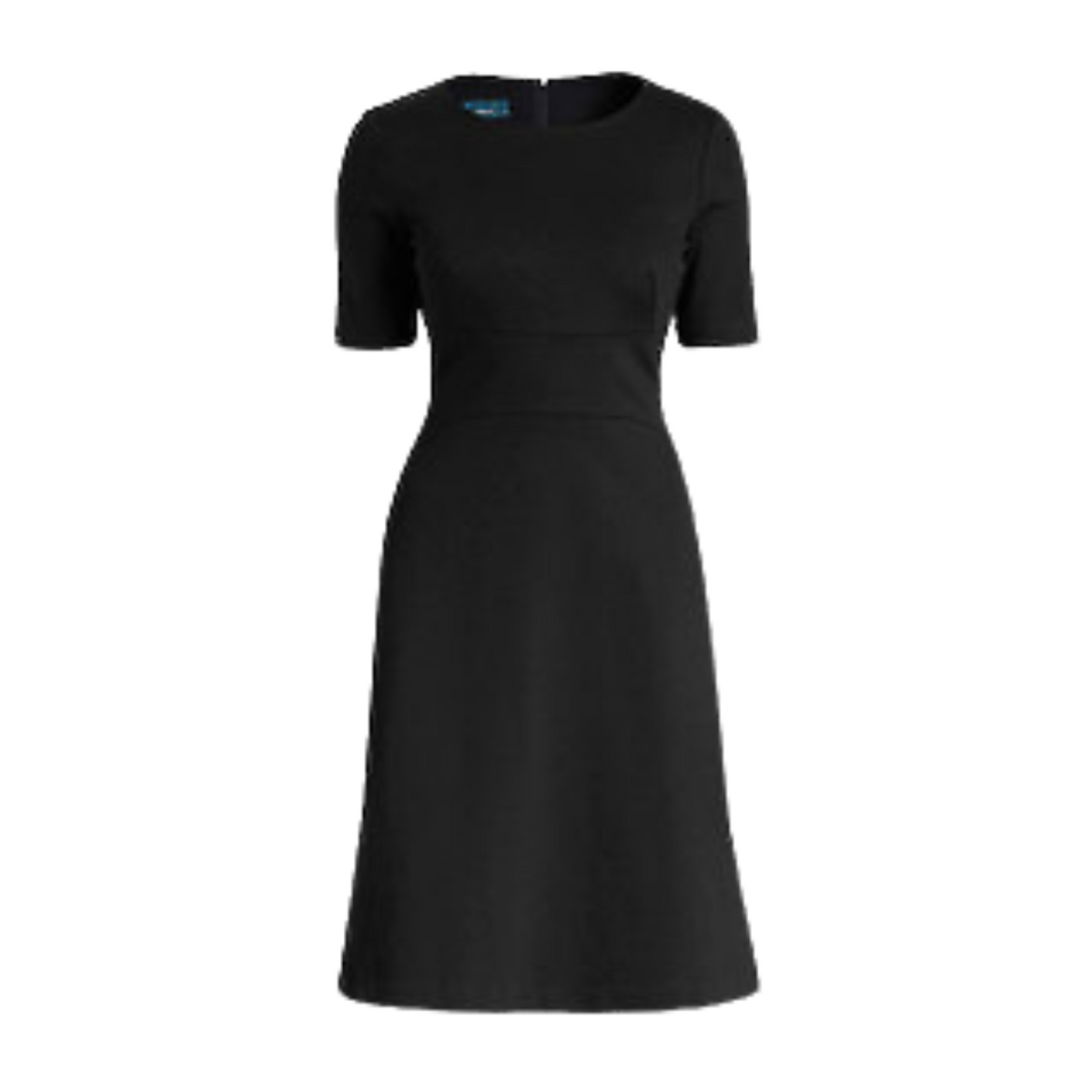 NNT Womens Ponte Knit A Line Dress Black Classic Fit Pleated Dress CAT66K-Collins Clothing Co