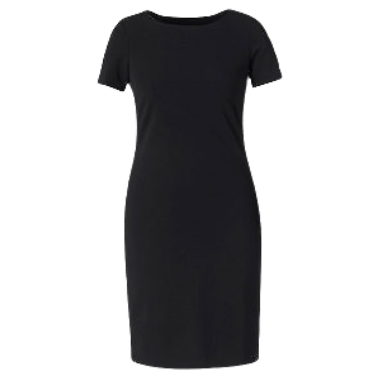 NNT Womens Crepe Stretch S/S Dress Scoope Neckline Black Dress CAT62U-Collins Clothing Co