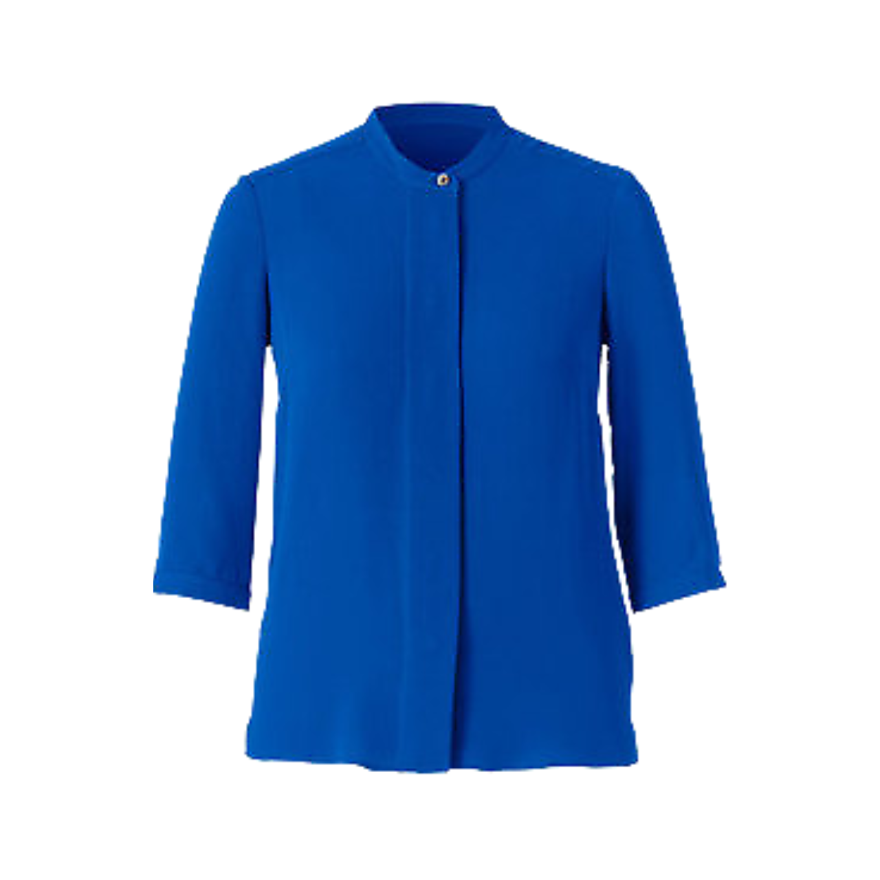 NNT Womens Discontinued Double Georgette 3/4 Sleeve Blue Blouse CAT4Q1-Collins Clothing Co